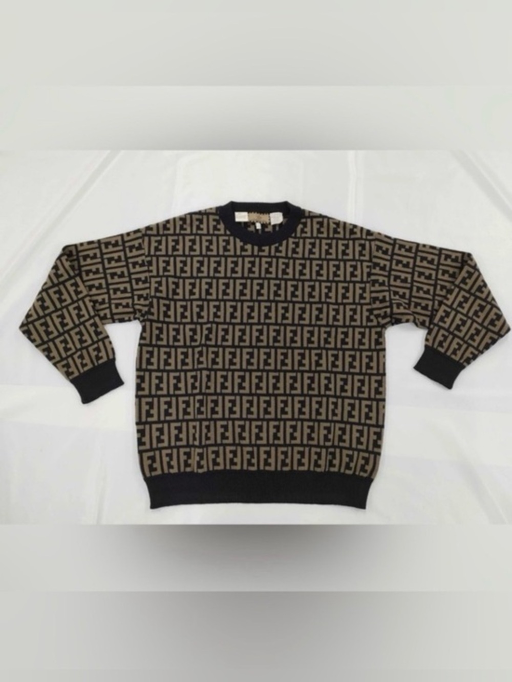 NEW FENDI VINTAGE  Zucca Monogram Sweater L /XL ( size 40 euro )